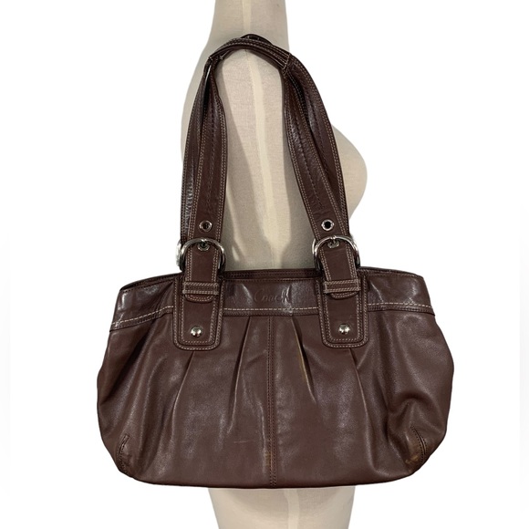 Coach Handbags - Authentic Coach Shoulder Bag Brown Leather